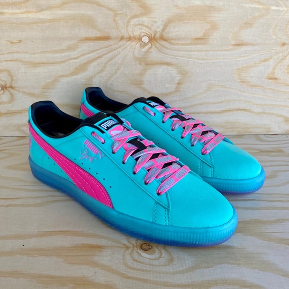 Puma Clyde South Beach Miami Palm Tree Teal Green - Picture 3 of 8